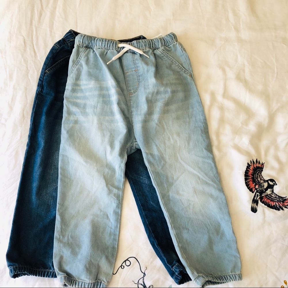 H&M 2 Pack Denim Joggers 3-4Y